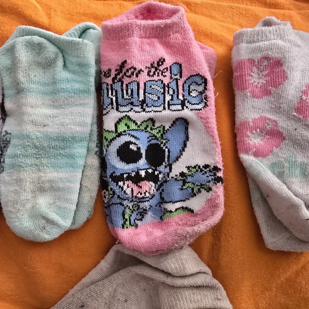 Pink Cartoon Character Socks